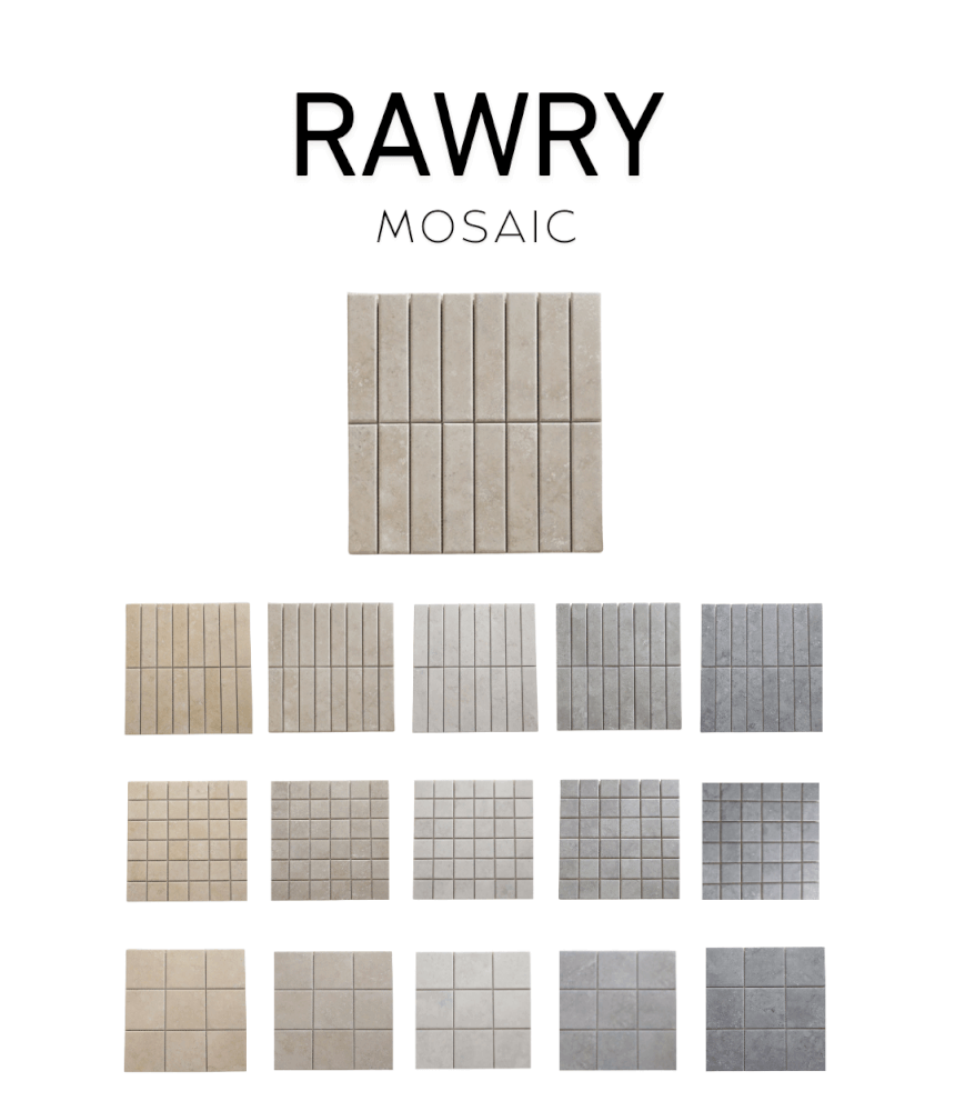 โมเสคเซรามิค TIMELESS TILES รุ่น RAWRY 30X30 ซม. สีเทาอ่อน CLASSIC GRAY สไตล์ลอฟต์_2